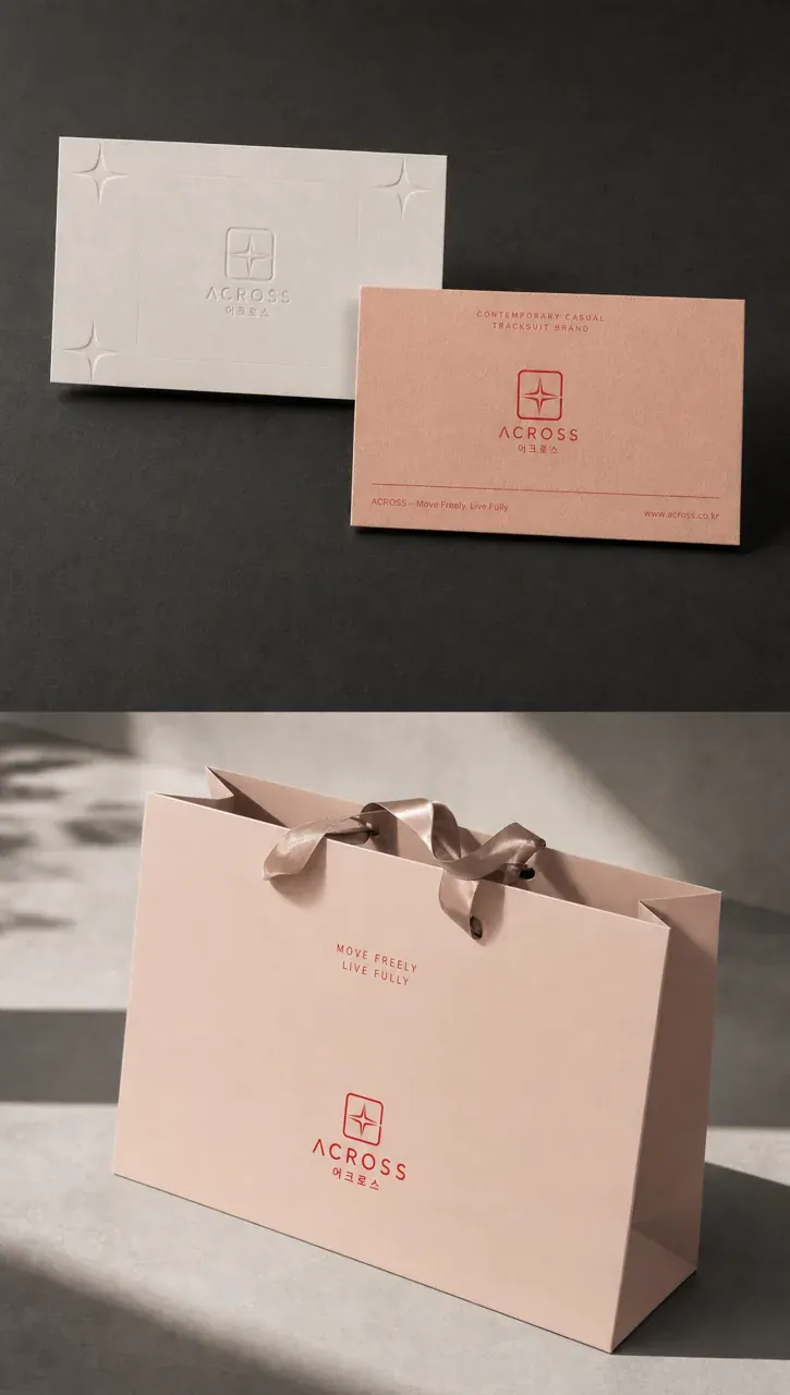 패션·의류 로고 디자인 — 모던하고 세련된 조합형 패션 브랜드 로고 브랜드 시스템