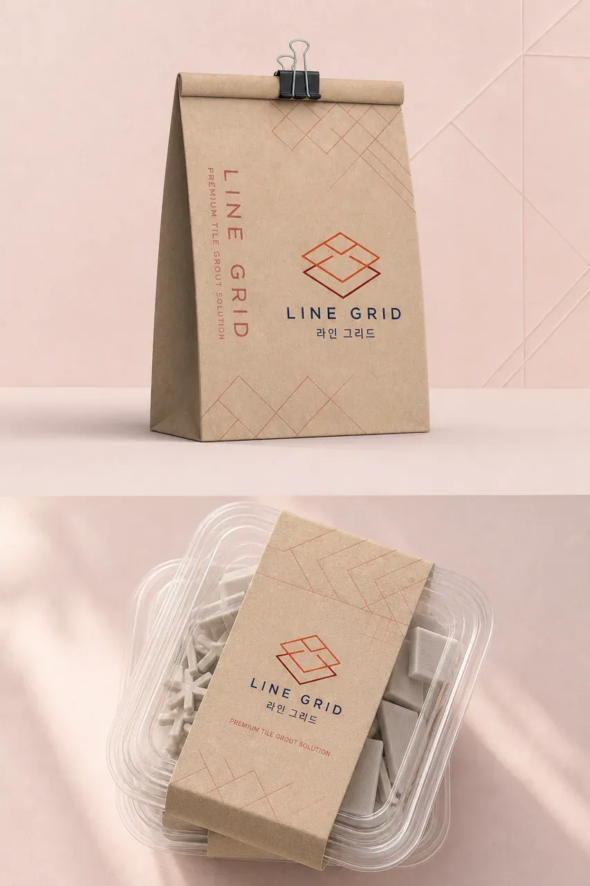 건설·인테리어 로고 디자인 — 미니멀한 조합형 건설·인테리어 기업 로고 브랜드 시스템