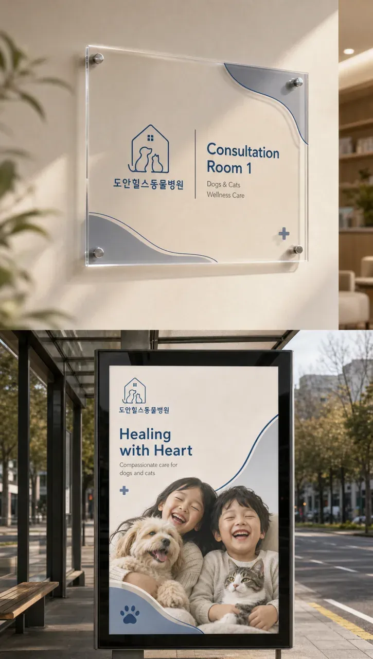 반려동물 로고 디자인 — 따뜻하고 친근한 조합형 반려동물 브랜드 로고 브랜드 시스템