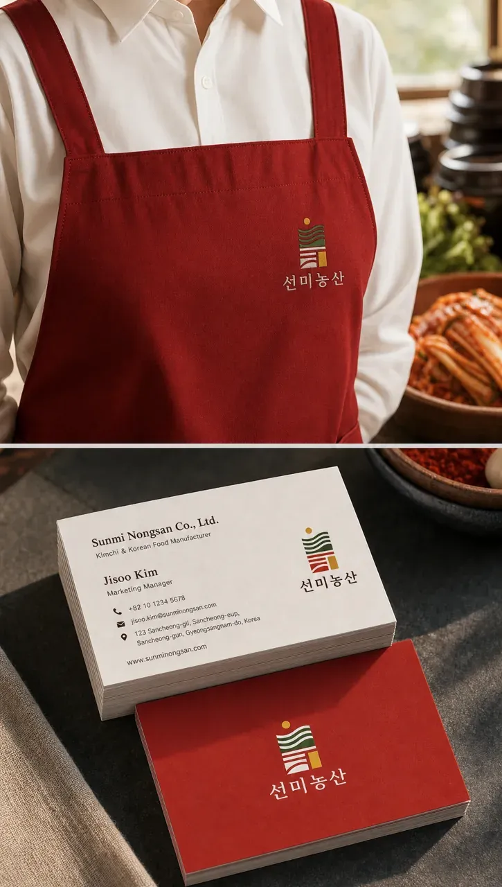 농식품·축산 로고 디자인 — 정성의 라인 농식품 브랜드 로고 브랜드 시스템