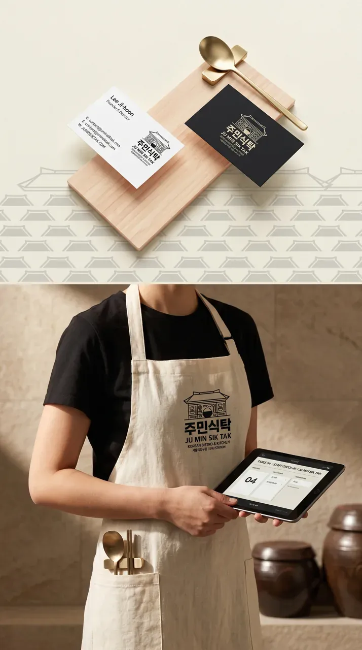 음식점·외식 로고 디자인 — 20-30대가 찾는 세련된 한식주점 음식점 로고 브랜드 시스템
