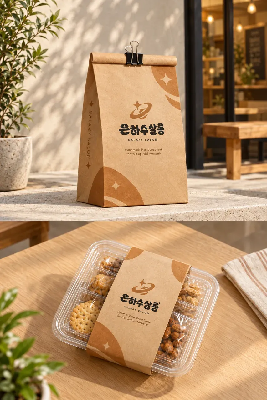 음식점·외식 로고 디자인 — 여행자를 위한 별의 안내 음식점 로고 브랜드 시스템