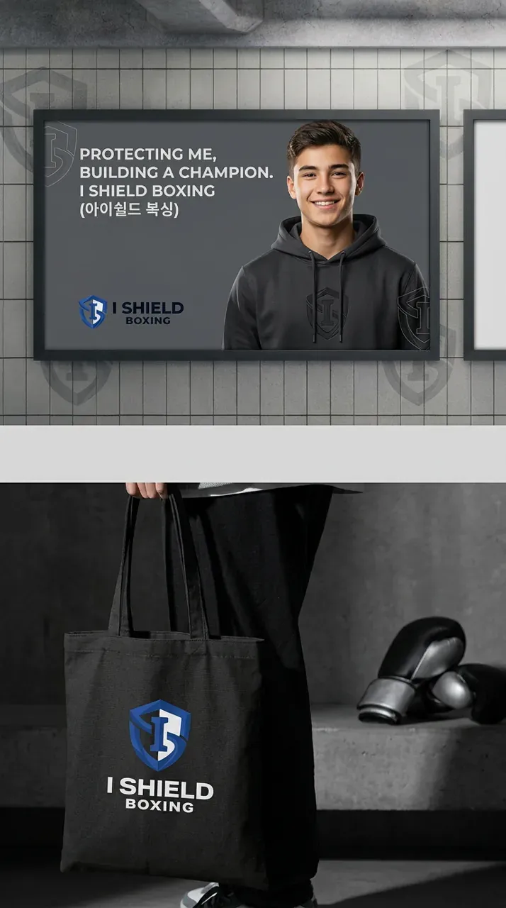 스포츠·피트니스 로고 디자인 — 미래 챔피언을 키우는 든든한 보호막 스포츠 브랜드 로고 브랜드 시스템