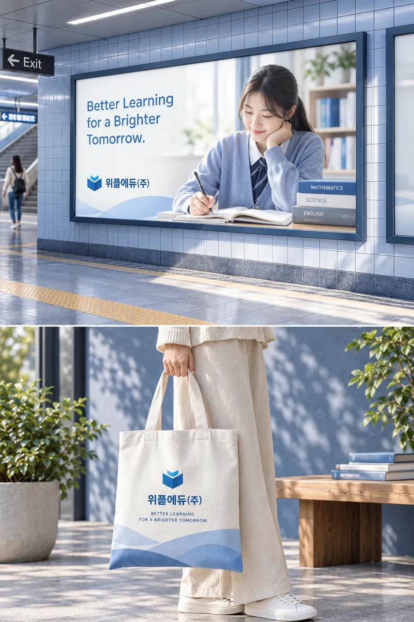 교육·학원 로고 디자인 — 따뜻하고 친근한 조합형 학원 로고 브랜드 시스템
