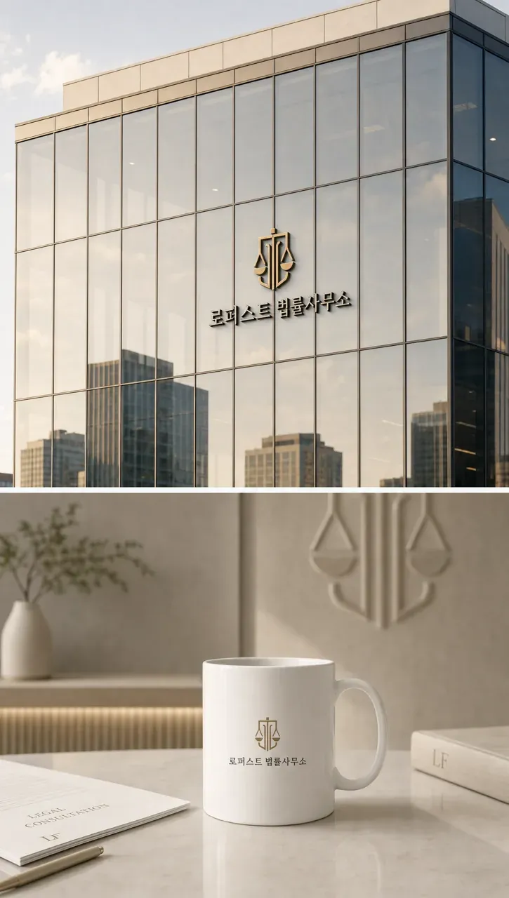 법률·세무·특허 로고 디자인 — 고급스러운 조합형 법률사무소 로고 브랜드 시스템