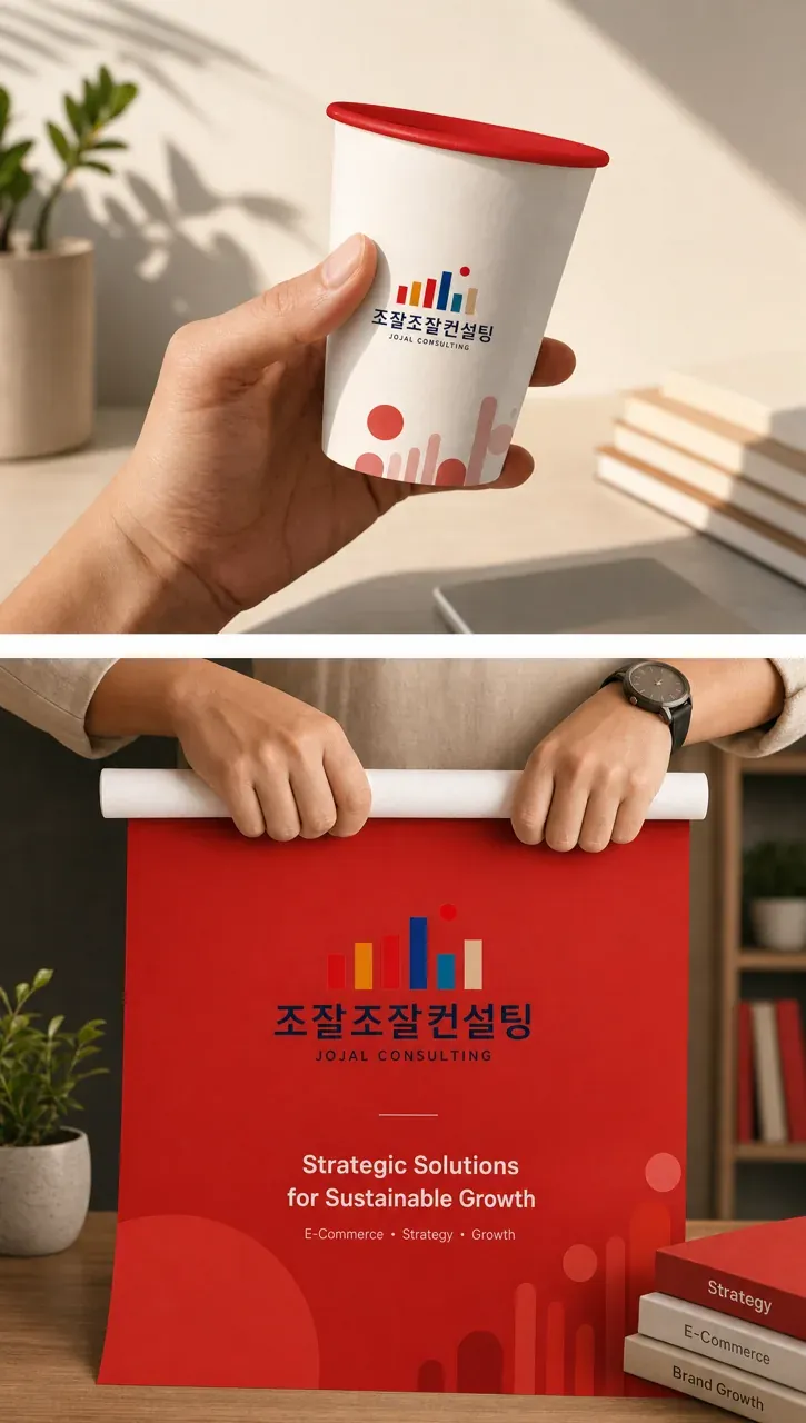 생활·서비스 로고 디자인 — 모던하고 세련된 조합형 생활 서비스 브랜드 로고 브랜드 시스템