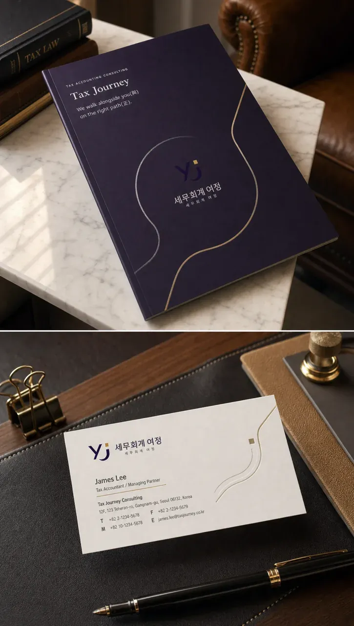 법률·세무·특허 로고 디자인 — 함께 바르게 법률사무소 로고 브랜드 시스템