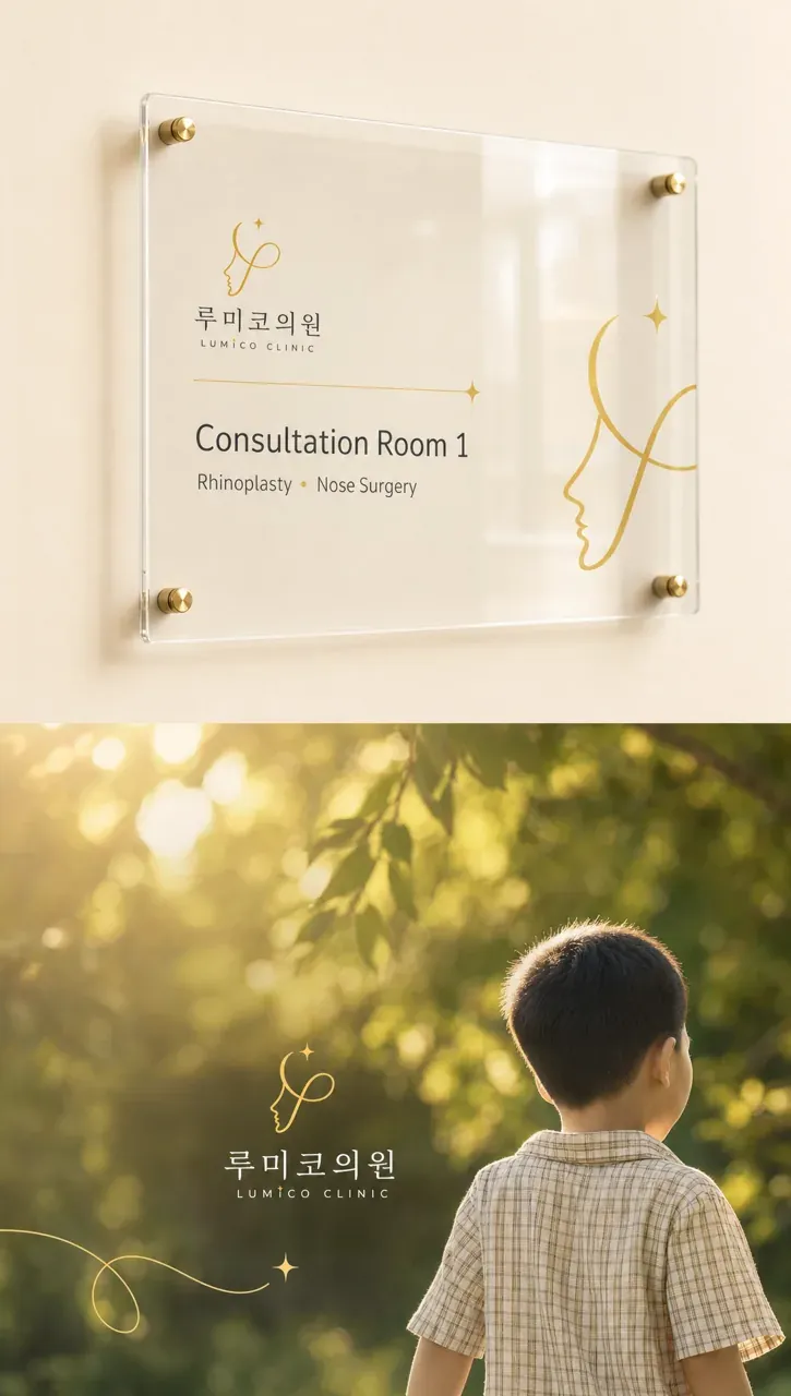 병원·의원 로고 디자인 — 의 빛나는 재탄생 병원 로고 브랜드 시스템