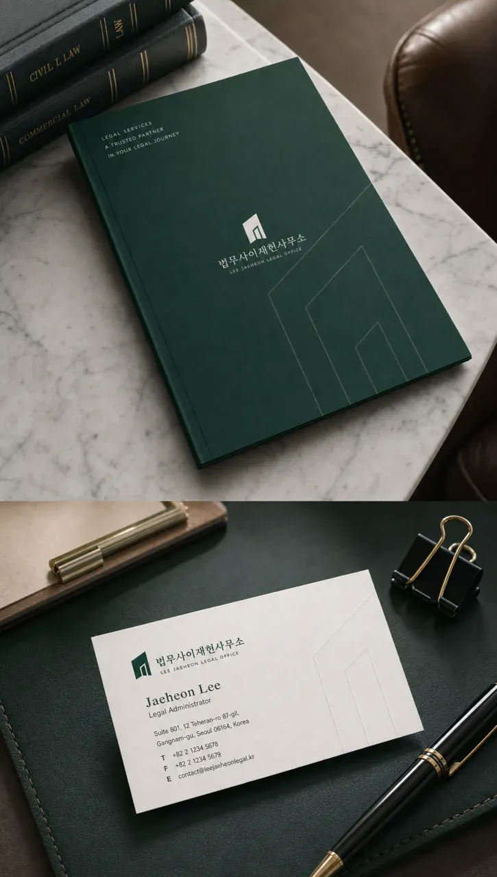 법률·세무·특허 로고 디자인 — 신뢰와 단정함 법률사무소 로고 브랜드 시스템