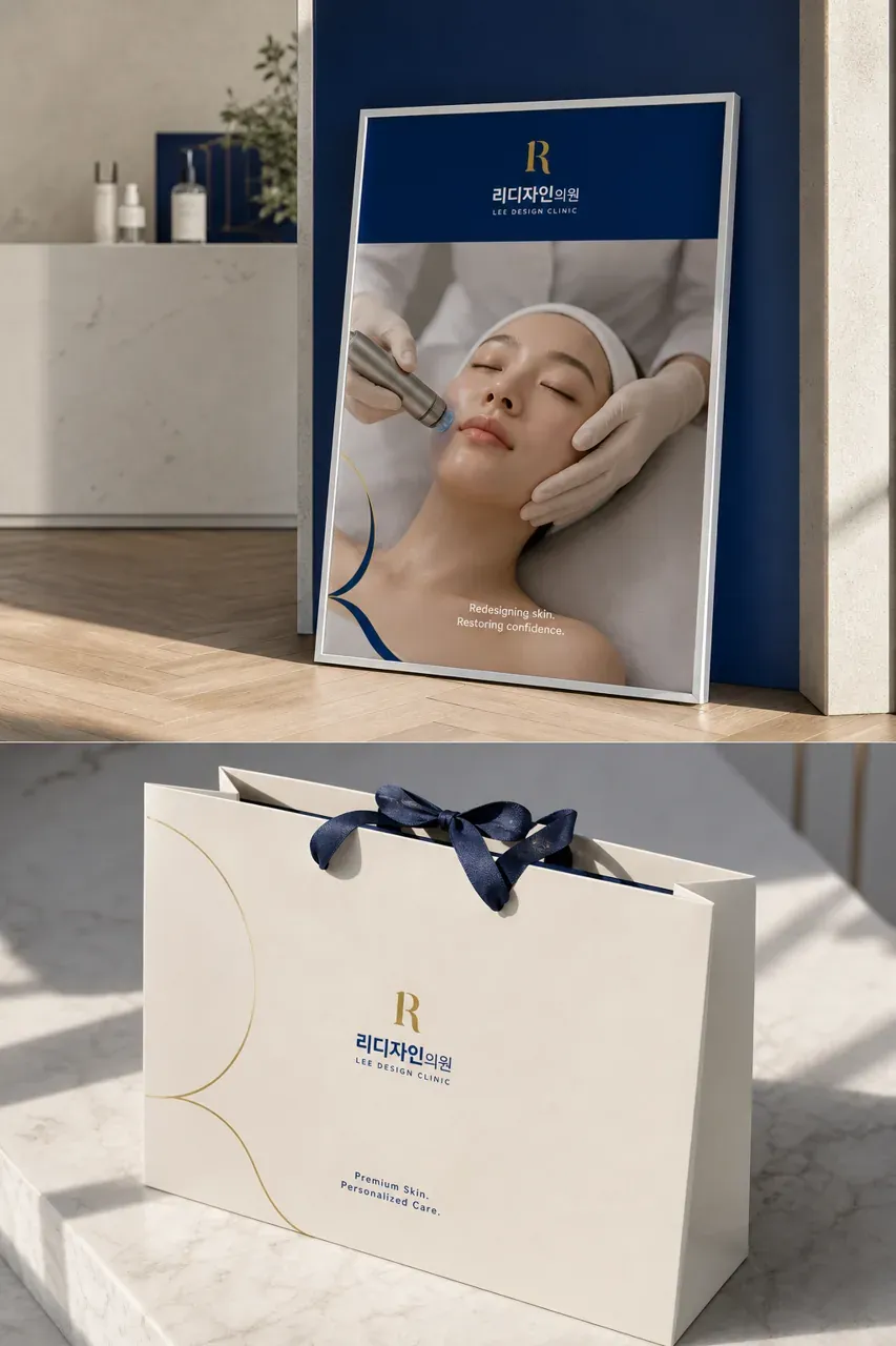 병원·의원 로고 디자인 — 고급스러운 조합형 병원 로고 브랜드 시스템