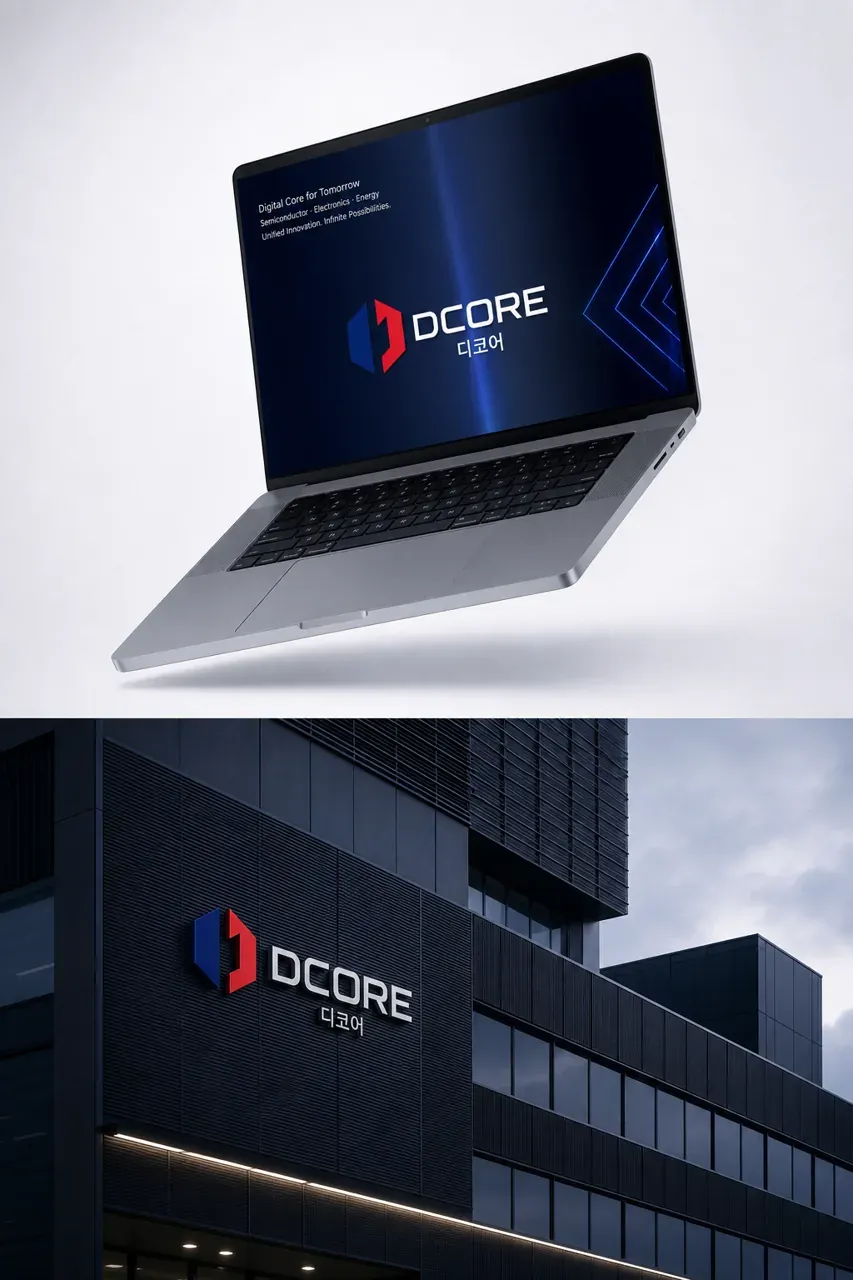 제조·유통 로고 디자인 — 모던하고 세련된 조합형 제조·유통 기업 로고 브랜드 시스템