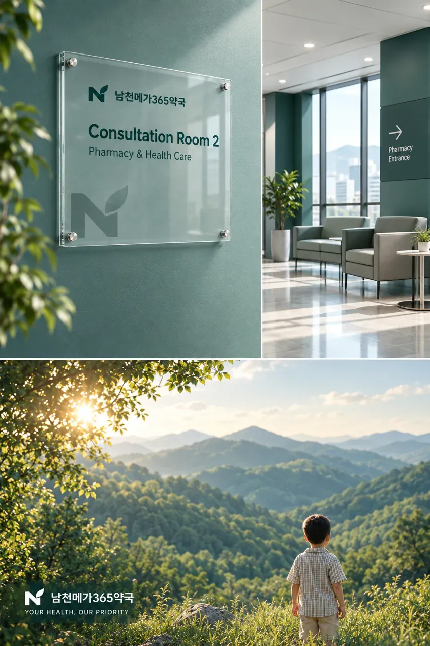 약국·제약 로고 디자인 — 모던하고 세련된 조합형 약국 로고 브랜드 시스템