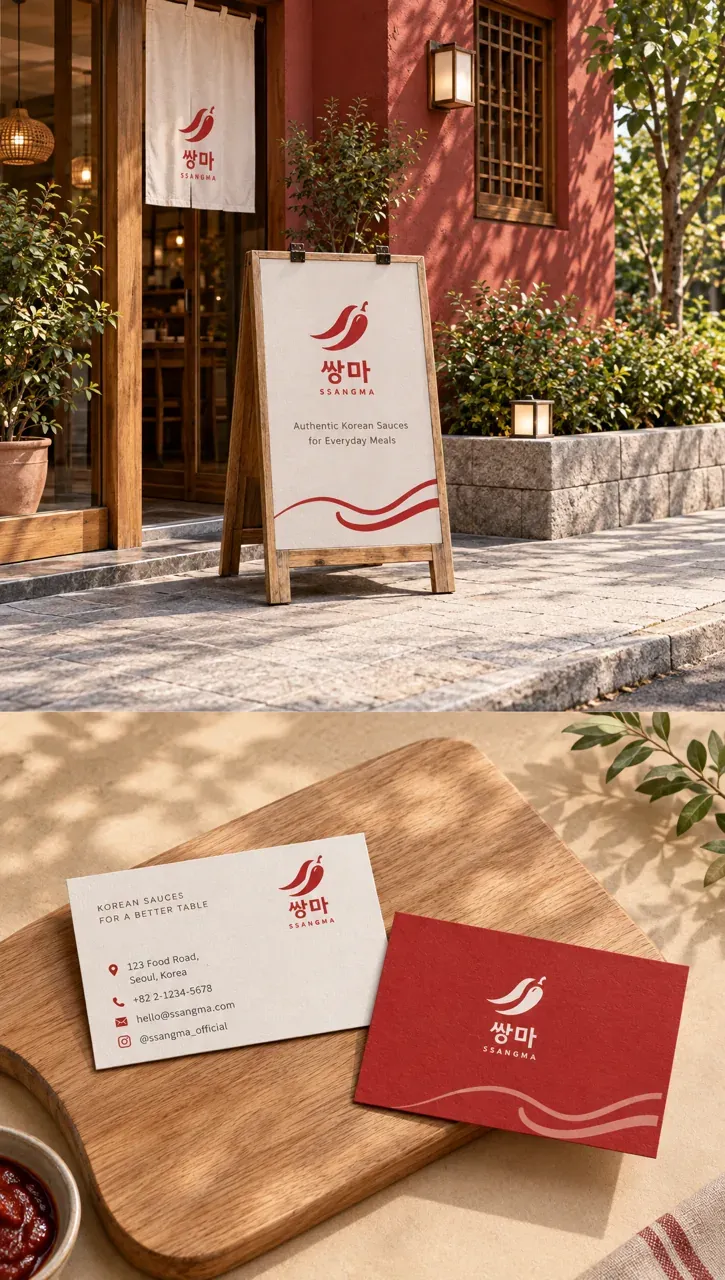 농식품·축산 로고 디자인 — 강렬하고 대담한 조합형 농식품 브랜드 로고 브랜드 시스템