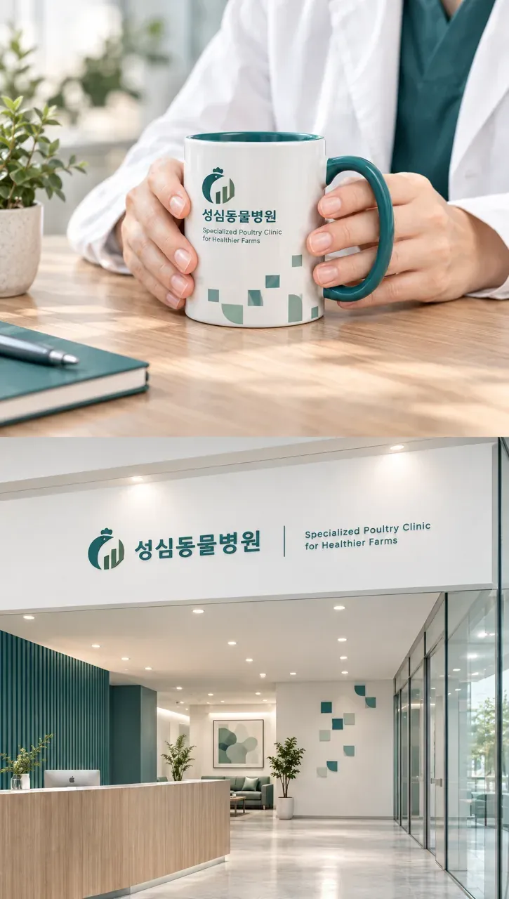 농식품·축산 로고 디자인 — 가금 생산성을 높이는 데이터 진료 농식품 브랜드 로고 브랜드 시스템