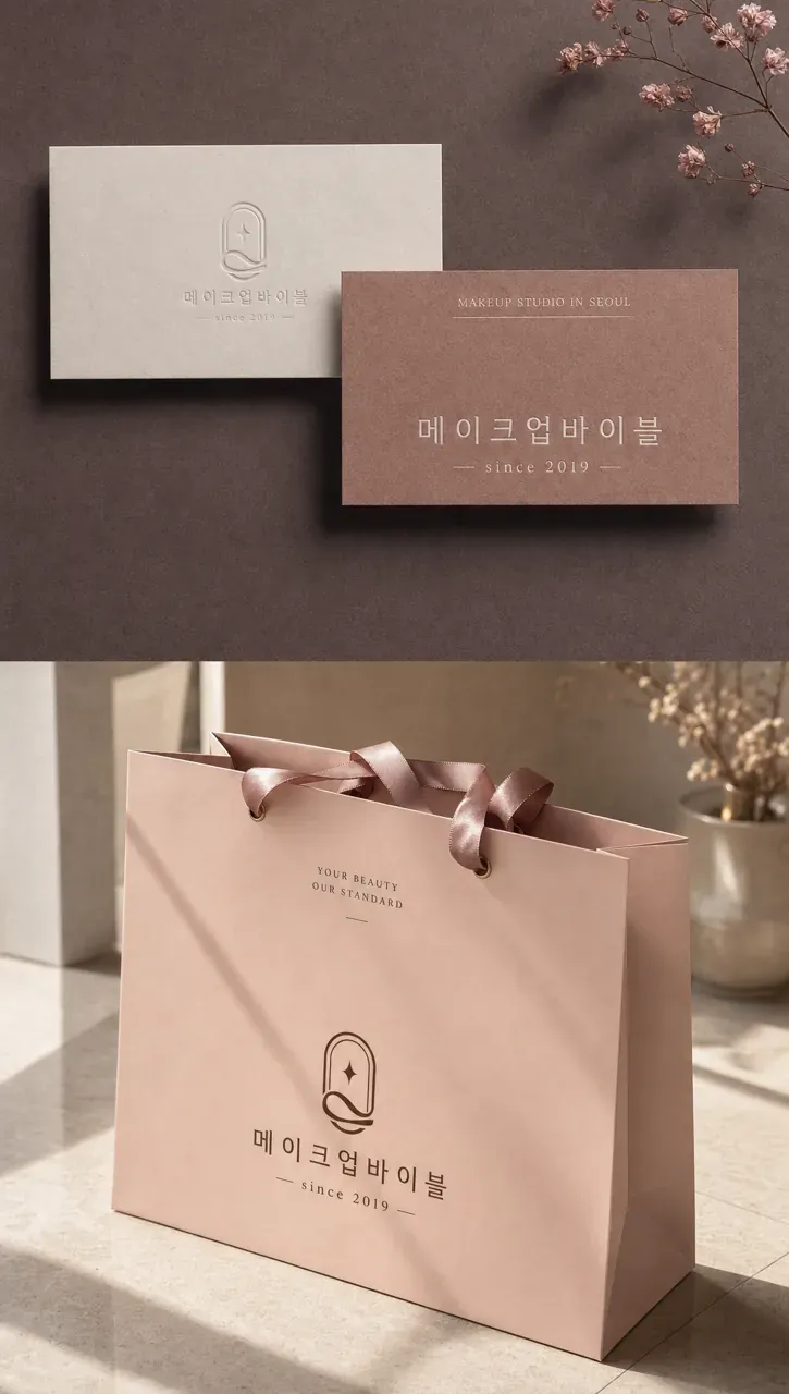 뷰티·미용 로고 디자인 — 세련된 우아함의 정석 뷰티 브랜드 로고 브랜드 시스템