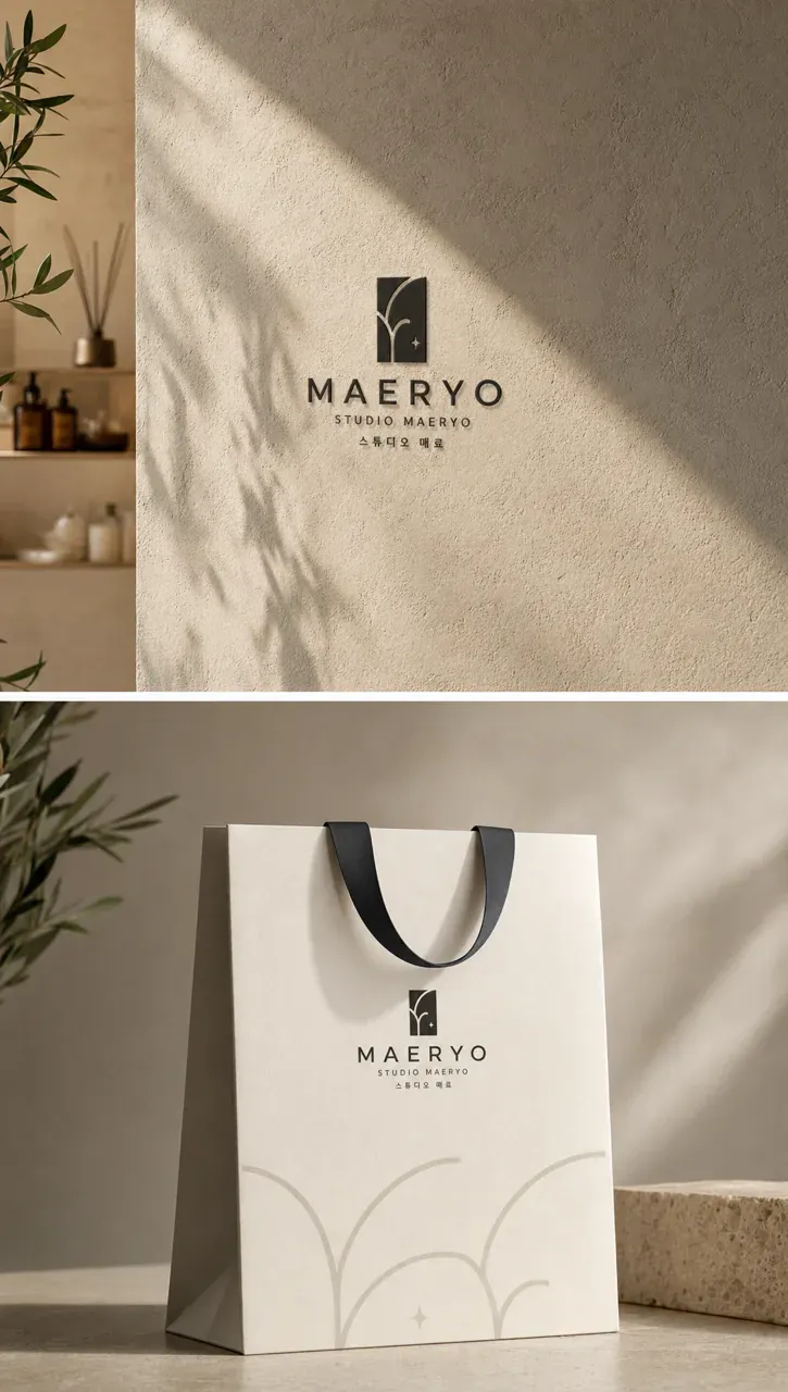 제조·유통 로고 디자인 — 미니멀한 엠블럼 제조·유통 기업 로고 브랜드 시스템