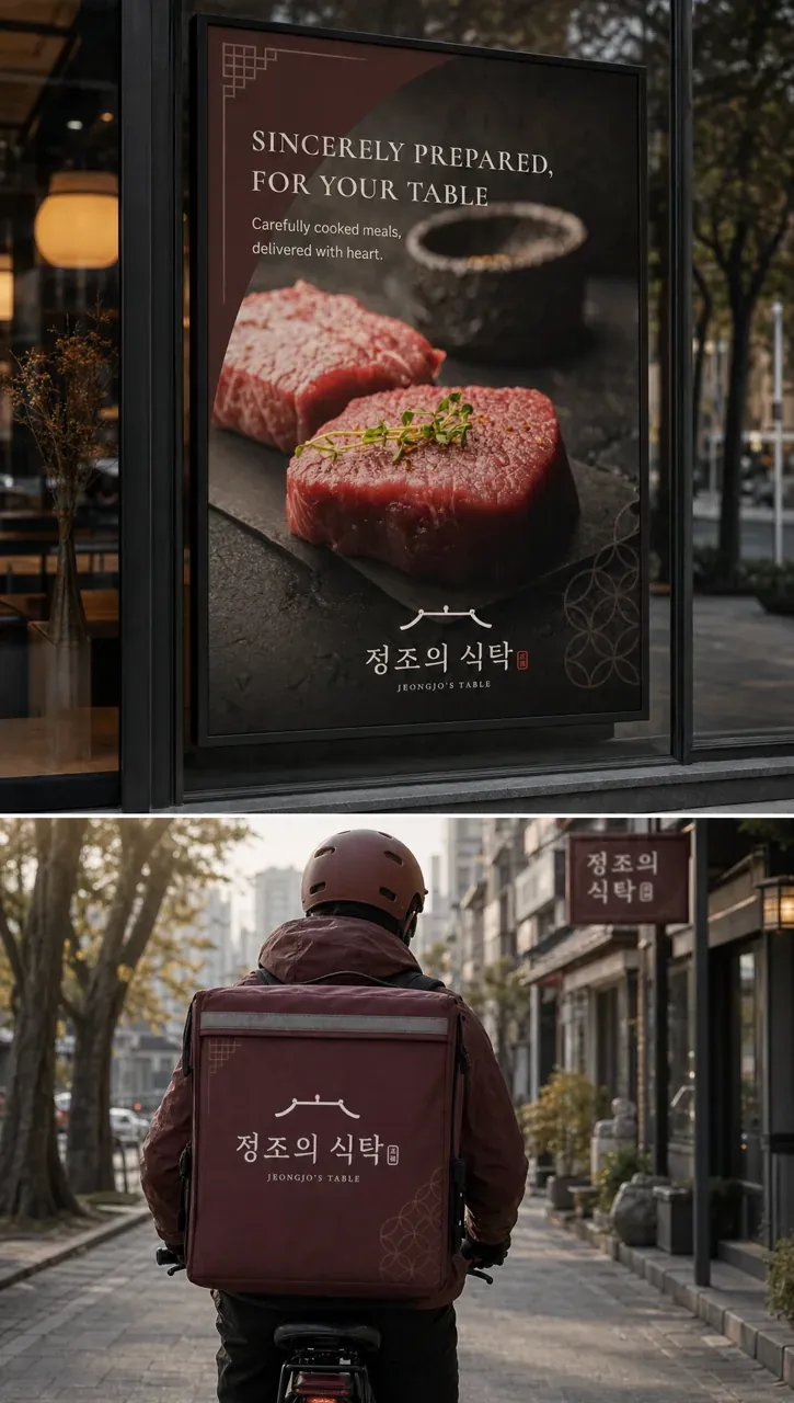 음식점·외식 로고 디자인 — 정성의 현대적 표현 음식점 로고 브랜드 시스템