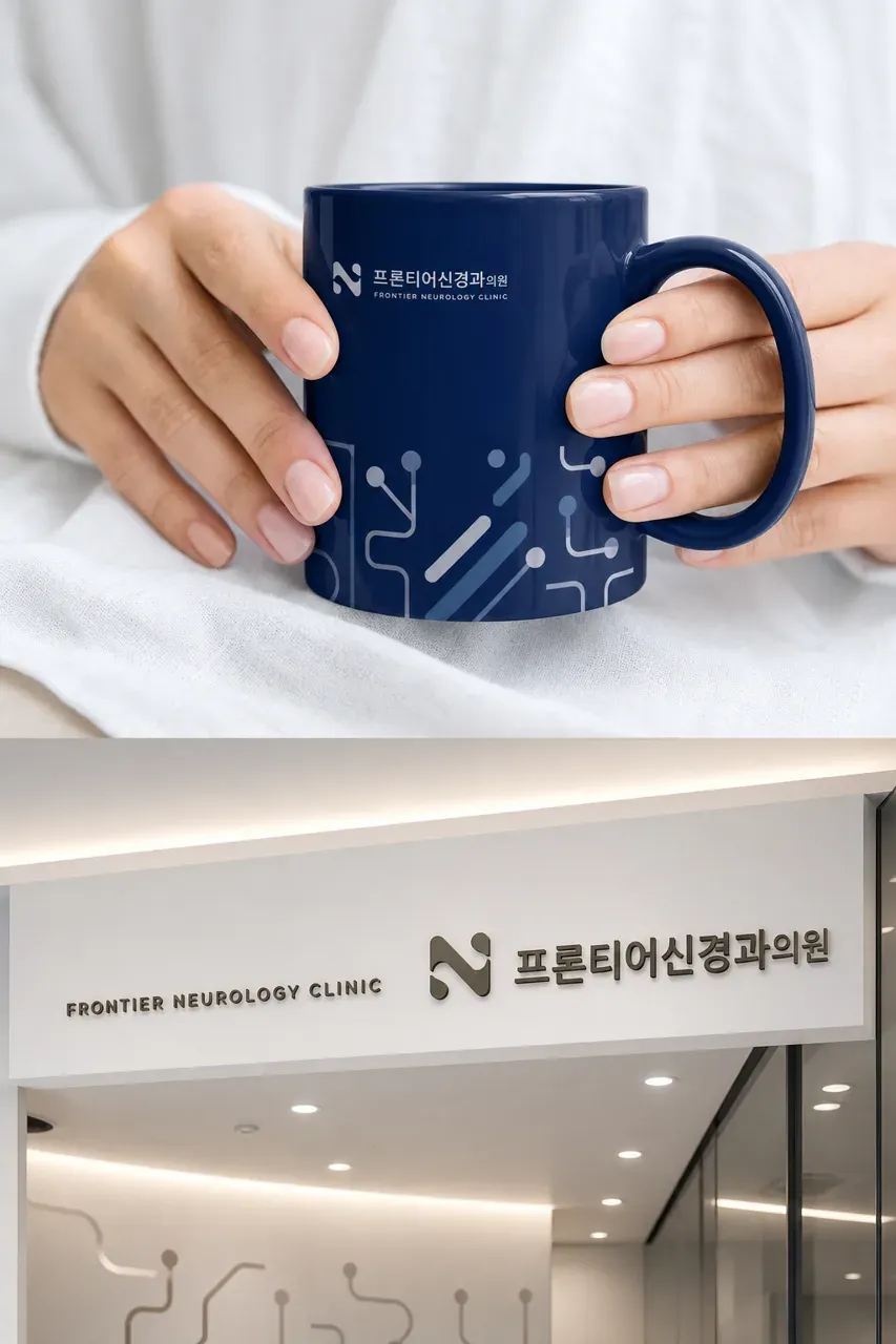 병원·의원 로고 디자인 — 신경계 혁신의 시작 병원 로고 브랜드 시스템