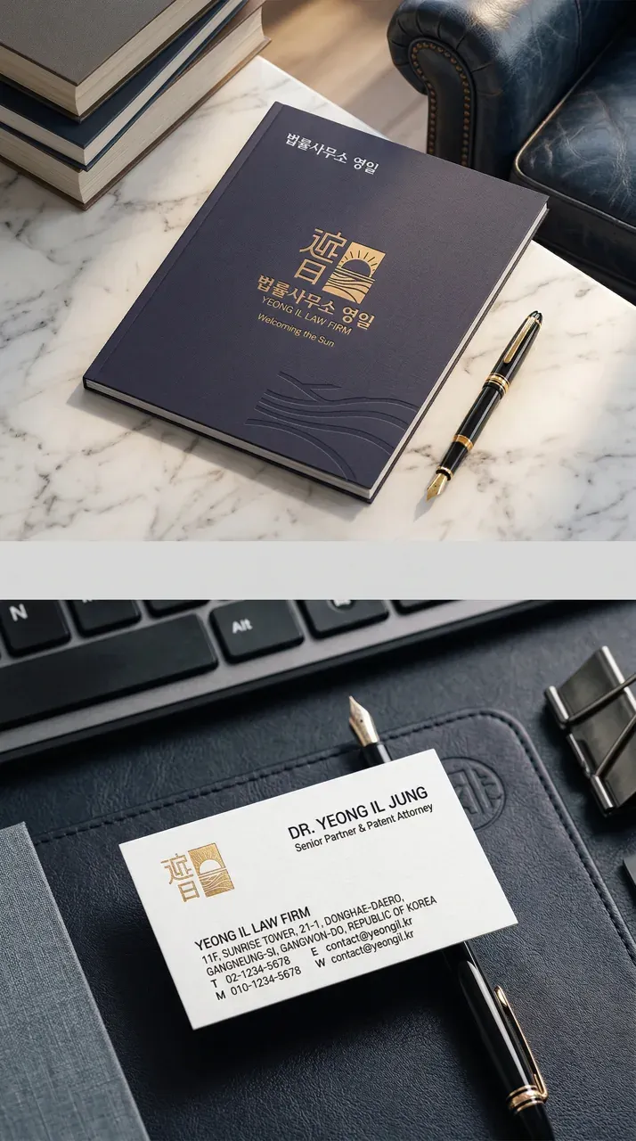 법률·세무·특허 로고 디자인 — 고객의 새로운 시작을 밝히는 동반자 법률사무소 로고 브랜드 시스템