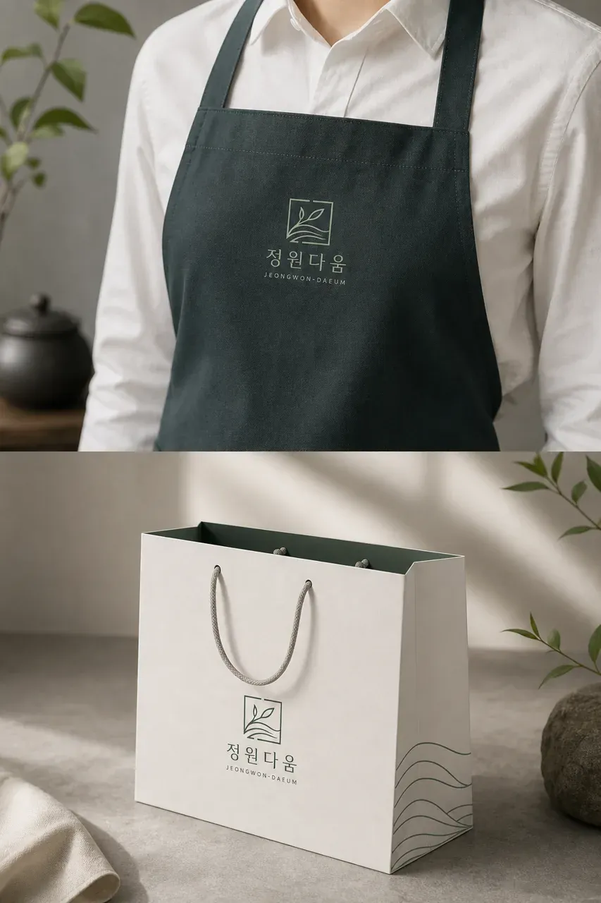 그 외 로고 디자인 — 순천의 여유로운 휴식이 담긴 한 잔 브랜드 로고 브랜드 시스템