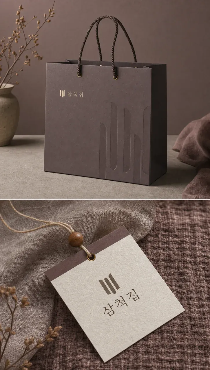 음식점·외식 로고 디자인 — 클래식한 조합형 음식점 로고 브랜드 시스템