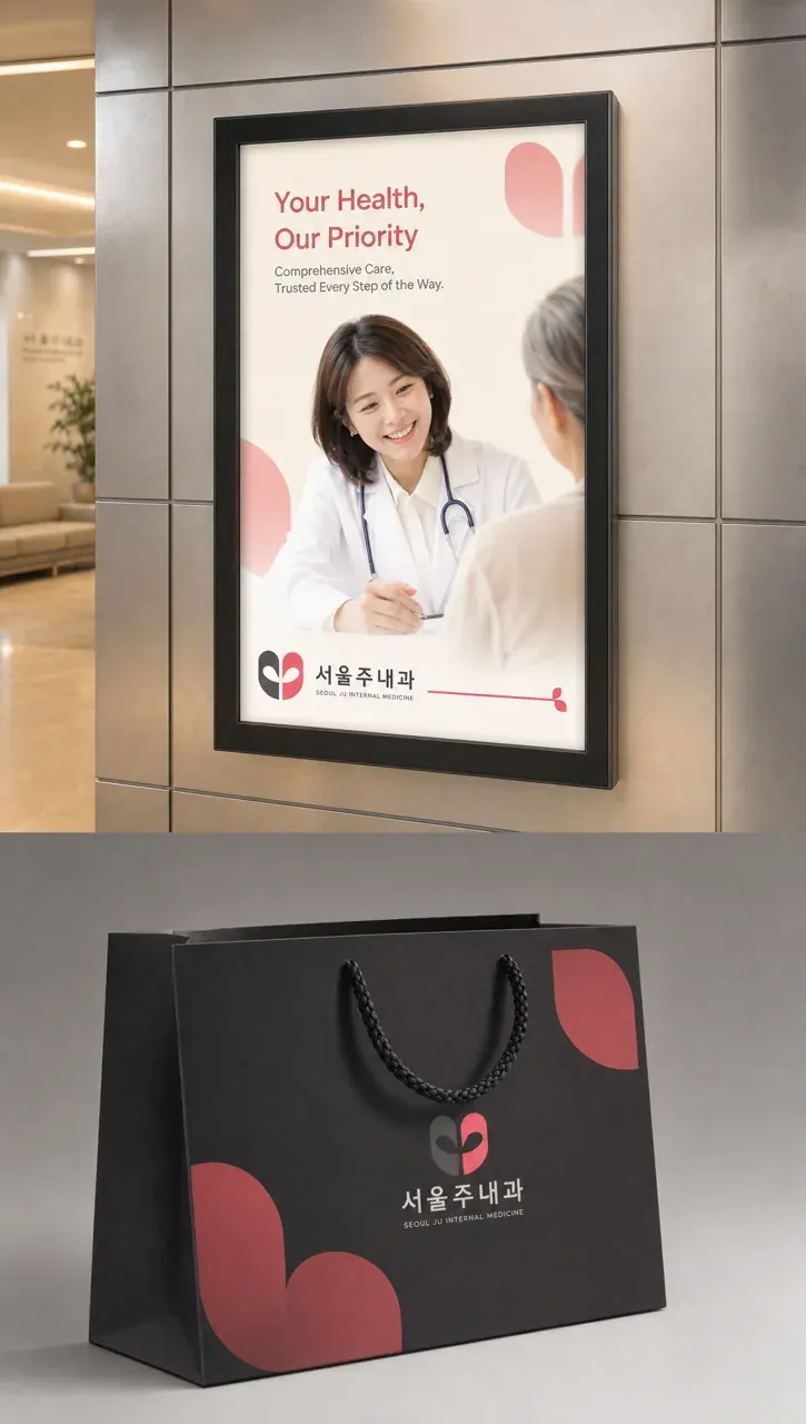 병원·의원 로고 디자인 — 신뢰와 전문성을 담은 미니멀 메디컬 병원 로고 브랜드 시스템