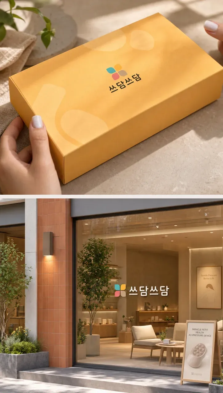 생활·서비스 로고 디자인 — 부드러운 치유의 손길 생활 서비스 브랜드 로고 브랜드 시스템