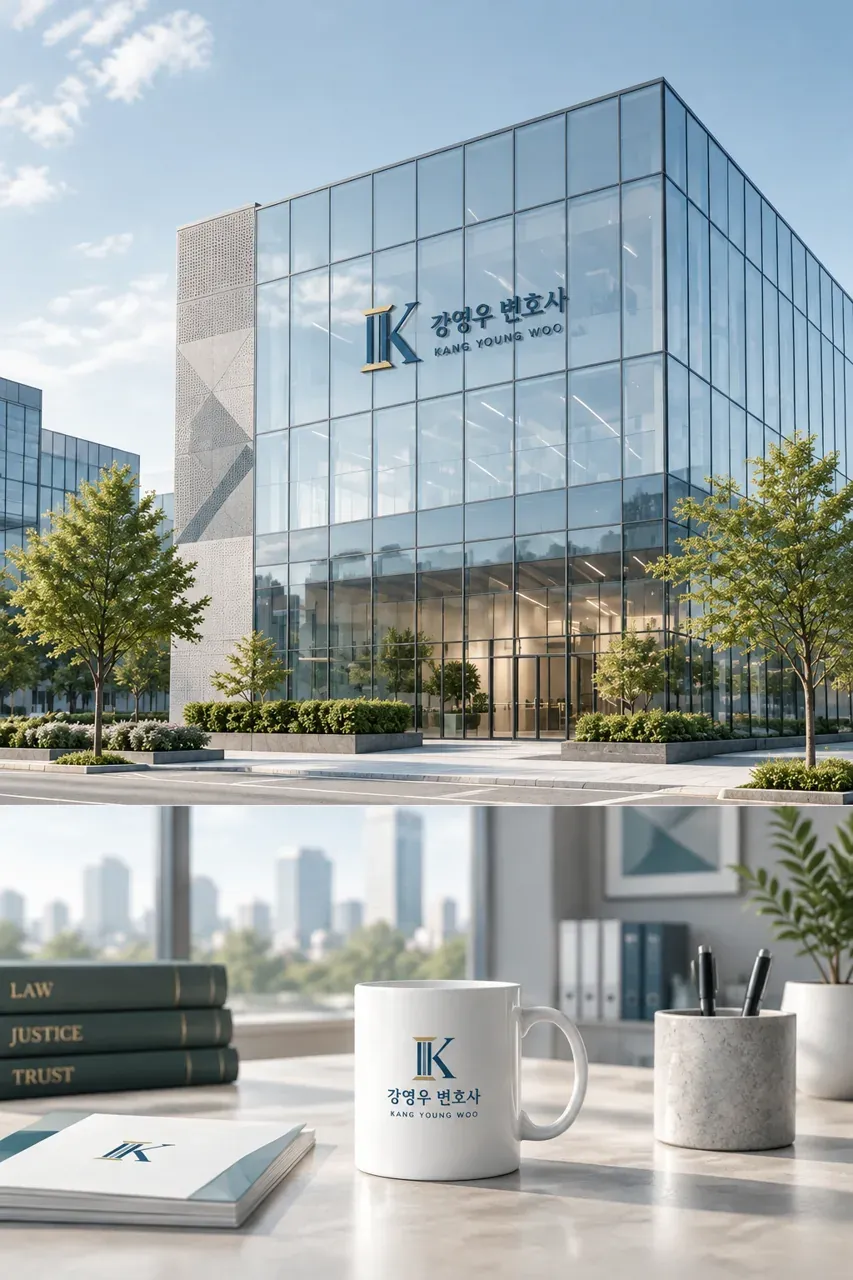법률·세무·특허 로고 디자인 — 명함 | 신뢰와 경험 법률사무소 로고 브랜드 시스템