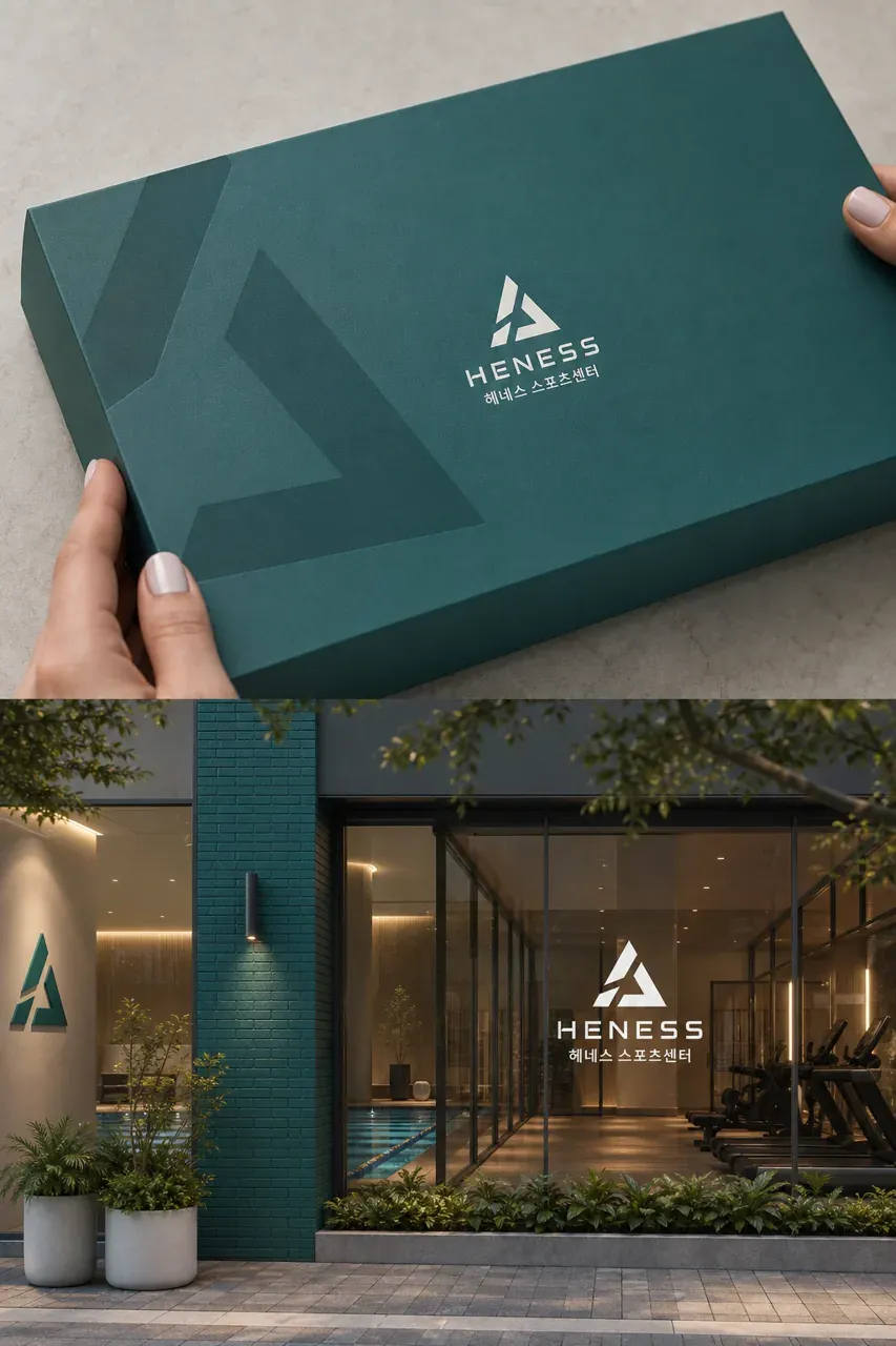 스포츠·피트니스 로고 디자인 — 모던하고 세련된 조합형 스포츠 브랜드 로고 브랜드 시스템
